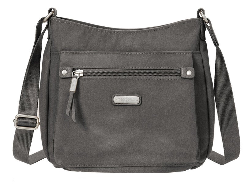 Baggallini Womens Uptown Bagg With Rfid Phone Wristlet Handbags, Gray, One Size US - Image 1